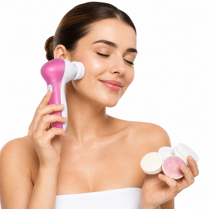 LIMPIADOR FACIAL ELÉCTRICO 5 EN 1 (Piel limpia, suave y luminosa en minutos desde casa)